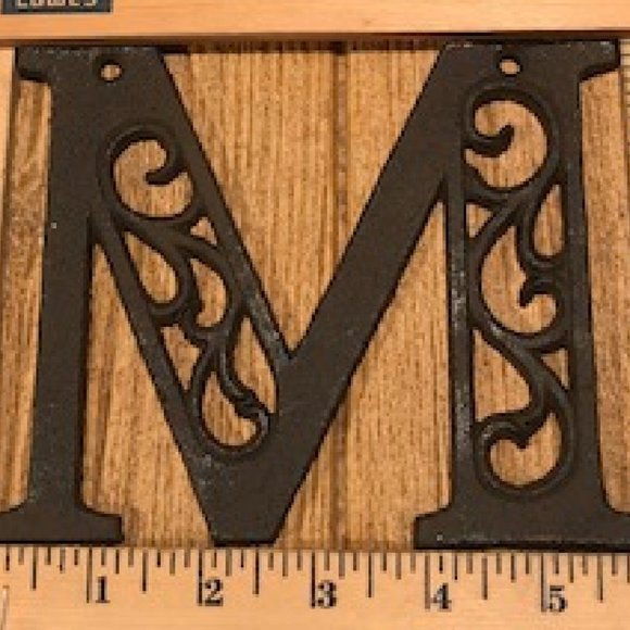 Cast Iron Letter "H" 4 5/8"tall Ornate Raw Cast Iron Ready to Paint 0184-0557-H - Picture 12 of 16
